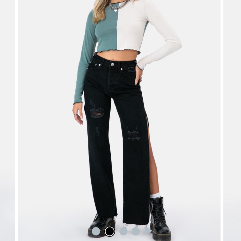 ADIKA VOODOO SIDE SLIT JEANS